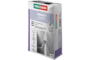 Parexlanko - Enduit à Bandes - Blanc - Réalisation de joints de plaques de plâtre - Maçonnerie intérieure - Haute adhérence - Prise rapide - 10kg