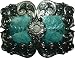 Produktbild Western Buckle "green Flower" Gürtelschnalle