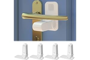 UICCVOKK 4 Stück Kindersicherung Tür Multifunktionen Türdrückerschloss Tür Fenstersicherung, Kindersicherung für Kinder Hebelschlösser für Kleinkinder Kinder Backofen Kindersicherung Fenster Balkontür