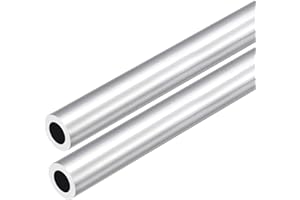 DMiotech 2pz (18mm OD x 11mm ID) Tubo Rotondo in Alluminio 6063 Lunghezza 300mm Tubazione Metallico per Costruzione di Telaio Macchinari Progetti Fai Da Te