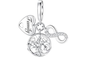 BIZK Damen Charm Anhänger für Armband 925 Sterling Silber Charm Bead Pendant für Europäische Armbänder und Halsketten