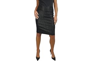 icecoolfashion Women's Stretch Smart Casual Bodycon Pencil Skirt Ladies Above Knee Slim Fit Office Skirt