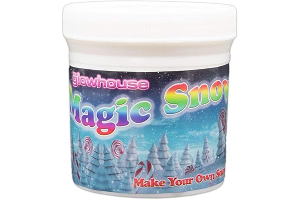The Glowhouse Premium fejk snöpulver 130 g – omedelbar magisk snö julfestdekoration