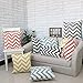 LAAT Simple Geometric Decorative Wavy Patterns Pillow Case Cushion Cover for Sofa - 20 x 20 Inches/ 50*50cm (Black-L)