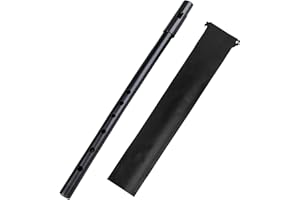 LYTARI Tin Whistle, Irish Whistle Traditional Penny Whistles D Key 6 Hole for Traditional Celtic Music for Celtic Music Enthusiasts Beginners Professional Performers Composers with Soft Black Pouch (Black)