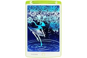 LCD Writing Tablet 10 Inch Color HUIXIANG Electronic Drawing Board Digital Rewritten Drawing Pad Multi Colour Durable Handwriting Toy for Kids Boy Girl Presents for Students (White)