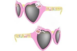 AFB Peppa Pig Heart Shaped Children's Character Sunglasses 100% UV Protection, Pink, 11 cm