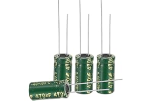 sourcing map 12Pcs Electrolytic Capacitor High Frequency 470UF 35V with Aluminum Radial Leads 8 x 16mm High Ripple Current Low Impedance