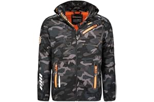 Geographical Norway ROYAUTE MEN - Giacca Softshell Impermeabile Uomo - Giubbotto Cappuccio Traspirante All'aperto - Giacca Invernale Antivento - Ideale Attività All'aperto