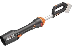 WORX NITRO - Souffleur de feuilles mortes sans fil 20V - Moteur Brushless - Idéal pour Grandes Surfaces - Air Amplifier Technology - 209km/h, 696 m³/h - WORX WG543E.9 (livré sans batterie ni chargeur)