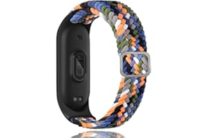 Keecuty Cinturino in Nylon per Mi Band 6/5/4/3 Bracciale Tessuto Elastico Intrecciato in Morbido Nylon Braccialetti Sportivi Elasticità Traspirante Cinturino Espandibile per Mi Band 6/5/4/3