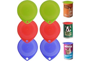 ARMO HOME Armo® 6 x Leakproof Plastic Can Lids For Can Tins Silicone Tin Covers For Food Storage Reusable Can Cover Fit For All Cans Pet Food, Soups, Beans Canned Airtight Food Covers Pack Of 6