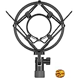 Neewer Universal 45MM Microphone Shock Mount for 43MM-46MM Diameter Condenser Mic (Black)