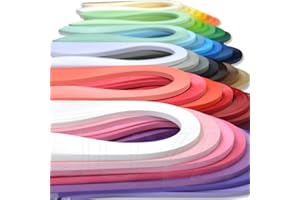 JUYA Single Color Paper Quilling Strips Set 42 Colors 100 Strips per Pack 2/3/5/7/10 mm Width Available 42 Colors, Width 3 mm