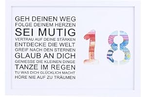 ENGGLÜCK 18. Geburtstag Mädchen Junge, Geburtstagskarte 18. Geburtstag, Geschenk zum 18 Geburtstag 18 Jahre,18. Geburtstag Karte Witzige & Lustige Geschenkideen zum 18 Größe Din A4 (18. Geburtstag- weiß)