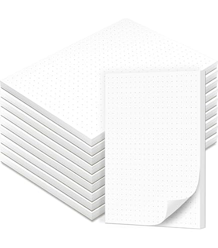 Unipapel, Verpakking met 10 kleine notitieblokken, formaat A7, 80 vellen, blanco, papier 60 g, micro-geperforeerd, 10 x 8,2 cm, robuust katoen, memoblok, effen
