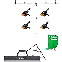 Emart T Shaped Backdrop Stand 8.5'x5', Adjustable Height, Portable