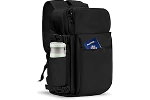 Gluckstar für Ryanair Handgepäck 40x20x25 Rucksack Handgepäck Flugzeug Kabinentasche, 20L Reiserucksack Unter Sitz Handgepäck Tasche, Carry-on Laptoprucksack für Herren Damen Klein Schwarz