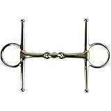 AK Full Cheek Bit with Double Jointed Lozenge in German Silver Horse Riding Bits AKRS-2609 (5.25'', German-Silver)