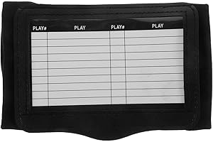 HOMOYOYO Fußball-Handgelenk-Playbook: Quarterback Gear Playbook Armband Basketball Board Handgelenk Spiel Armband Für Fußball Baseball FüR Rugby FußBall Basketball Hockey Mit Kompakten Abmessungen Black