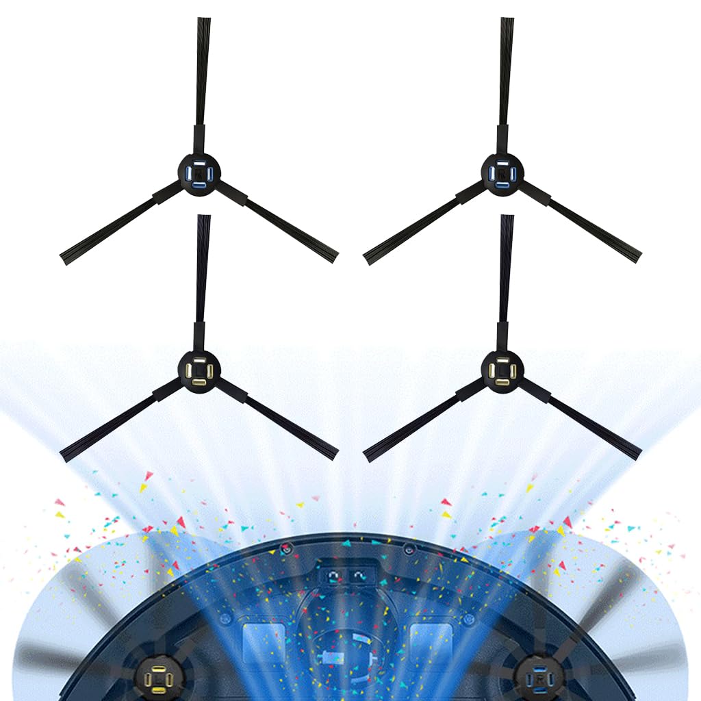 VeriluxÂ® 4Pcs Side Brushes: The Ultimate Replenishment Kit for I*Life Robot Vacuum Cleaner V3s Max/A7/A9/A9s/A80Plus/A10s/L100/B5max/X787/X800 - Replacement Parts for Anti-Tangle Cleaning Tools