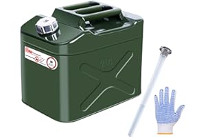 Latierra Benzinkanister 20l Metall, KraftstoffKanister mit Flexibles Ausgießer, UN-Zulassung für Benzin Diesel Und Andere GefahrgüTer - Grün
