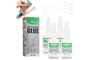 LOEPENLE Super klej super mocny, super klej, wodoodporny, 4 sztuki, 50 g, super klej, bardzo mocny do wszystkich super kleju, uniwersalny, wodoszczelny, super klej, przezroczysty klej błyskawiczny, płynny klej