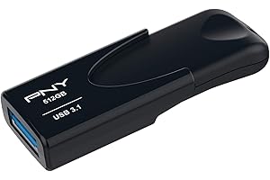 PNY Memoria USB Attaché 4 3.1, Negro, 512 GB
