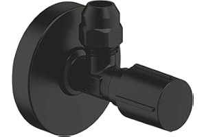 GROHE Llave de corte de 1/2" QuickFix (Acabado duradero), Negro mate 220732430