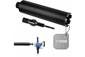 CPROSP 1¼" UNC Diamantbohrkrone mit SDS PLUS Adapter, Kernbohrkrone DM 110mm, L 420mm, Kernbohrer für Bohren in in Beton, Stahlbeton, Mauerwerk und Stein