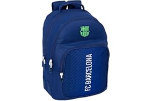Safta F.C. BARCELONA NAVY BLUE - Mochila Escolar Infantil, Ideal para Niños de Diferentes Edades, Cómoda y Versátil, Calidad y Resistencia, 32x15x42 cm