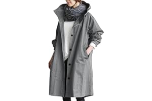 TTORJU Women's Lightweight Waterproof Jacket Solid Color Long Sleeve Windbreaker Outwear Womens Elegant Windbreaker Wild Women's Coat Trench Coat Ladies Jacket Ladies Raincoats with Hoods Rain Jacket