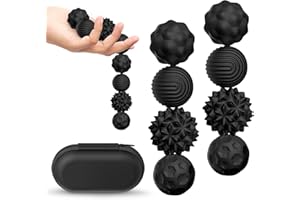 VILNTROSIA 8Pcs Magnetic Balls Fidget Toy, Silicone Magnetic Fidget Balls with Tactile Sensory Texture, Anti-Static Stress balls for Adults & Teens with Autism, ADHD, Anxiety(Black)