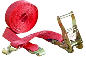 ‎LASIPROFI lasiprofi Zurrgurt MT1500 mit Flachhaken Gurtbreite 35 Millimeter Gurtlänge 4 Meter Rot