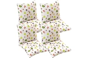 MERCRI Pack 1/2/4 Cojines para Sillas con Respaldo,40x40/45x45/50x50 cm,con Correas de Sujeción ,Cojín Acolchado de Respaldo Bajo, Cojín Acolchado para Silla de Jardín ( Color : #14 , Size : 40x40cm4pcs )
