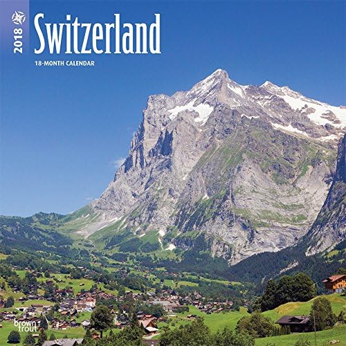 SWITZERLAND 2018 CALENDAR UK SQUARE ( 30cm x 30cm ) WALL NEW AND FACTORY SEALED BY BROWN TROUT