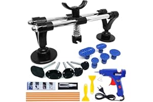 Manelord Debosselage, Ventouse Carrosserie, Kit Debosselage sans Peinture avec Bâton de Pistolet à Colle, Kit Réparation Doutils de Réparation de Bosselures pour Carrosserie et Grêl