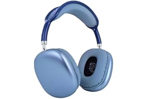 Ambizion Kabellose Bluetooth-Kopfhörer, verstellbares Kopfband, HiFi-Stereo-Sound, integriertes Mikrofon, Bluetooth 5.0, lange Lebensdauer, bequem und leicht, für Telefon und PC, Blau