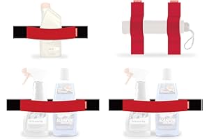 TrunkExpert Zestaw 4 pasków na rzepy do samochodu, 1 x 20 x 5 x 0,3 cm, 1 x 30 x 5 x 0,3 cm, 2 x 40 x 5 x 0,3 cm, organizer do bagażnika, wytrzymały, czerwony, wodoszczelny, do mocowania transportowanych przedmiotów