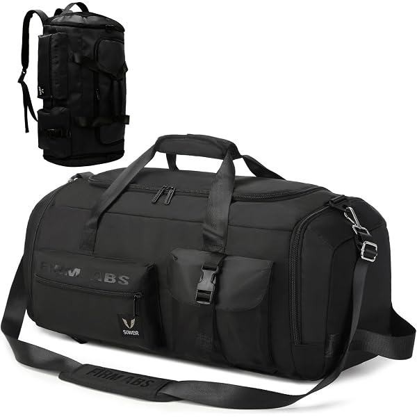 Sac De Sport Extensible Tolaccea 45L → 63L - Compartiment Chaussures Et Humide - Pour Gym, Voyage, Piscine