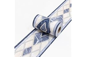 Dostear Frises Papier Peint Bleu-50 10cm X 1000cm Moulure Murale Autocollant Murals Adhesif Murale Plinthe Adhesive Pvc