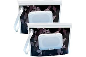 ALKAIDCHAO Lot de 2 pochettes portables de petite taille (17,8 x 13,7 cm), réutilisables et rechargeables, respectueux de l'environnement, pratiques pour les couches de voyage (diamant rouge)