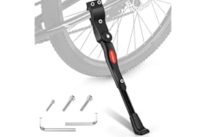 NUWAB Premium Bike Kickstand, Aluminium Alloy Adjustable Height Rear Side Bicycle Kick Stand, Suitable for Mountain Bike and Road Bike of 24Inch-28 Inch, Come With Allen Wrench 2PCS
