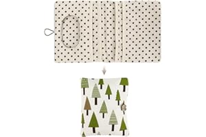 HIOQFR Windeltasche Organizer Baby Windeltasche für Unterwegs Kleine Wickeltasche mit Wickelunterlage Diaper Bag Wickeltasche Organizer Windeletui Changing Pouch Tasche für Windeln Feuchttücher-Wald