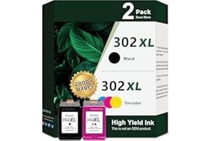 RHOMBA 302 302xl 302 XL Nero e Colore per cartucce HP 302 302 XL 302xl per cartucce HP Envy 4520 Cartucce HP 302 XL Nero e Colore (1 Nero, 1 Colore, 2 pezzi)