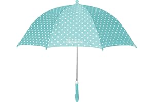Playshoes Regenschirm Ombrello, Turchese (Türkis Punkte), Taglia Unica Unisex-Bambini e Ragazzi