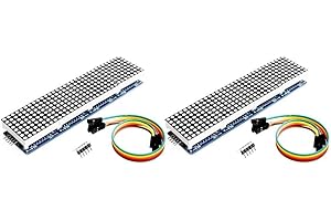 TECNOIOT 2 Pezzi MAX-7219 Modulo a Matrice di Punti Microcontrollore 4 in Un Display 5P Line Colore Rosso