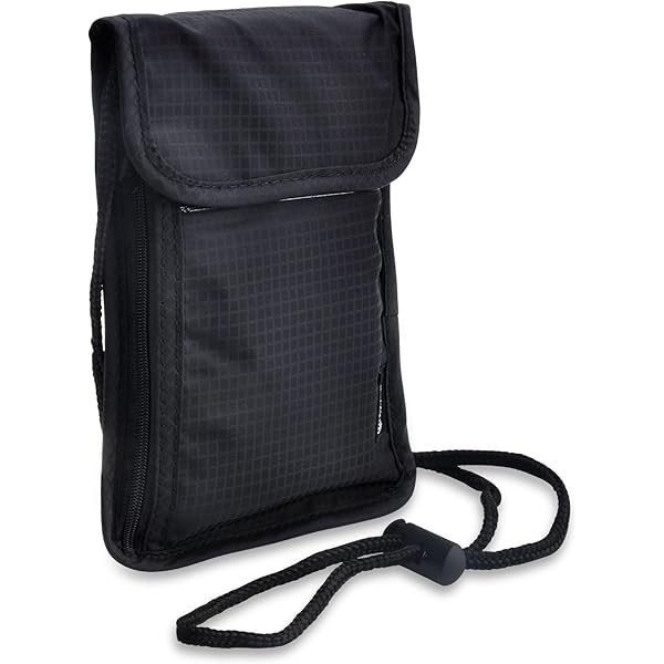 Porte-Passeport RFID Bloquant Gris - Pochette De Voyage Antivol En Nylon