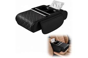 CMANLNYK Multifunctional Car Armrest Storage Box - Auto Armrest Pad Storage Box, 2-in-1 Storage Box for Auto Armrest, Car Armrest Cushion,Auto Center Console Armrest, Arm Rest for Car