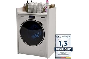 ‎CRAFTPAK CraftPAK Waschmaschinenschrank geeignet für Waschmaschine & Wäschetrockner, Waschmaschinenschrank Überbauschrank, Badezimmermöbel Größe 66x97x62 cm Farbe Weiß